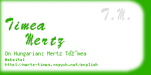 timea mertz business card